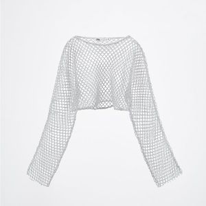 NWT Zara metallic top